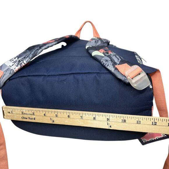 Emma & Chloe Backpack Gray Peach Geometric Abstract Modern School Travel Casual - Picture 12 of 15